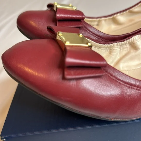 Cole Haan Red Tali Bow Ballet Flats - Picture 6 of 8